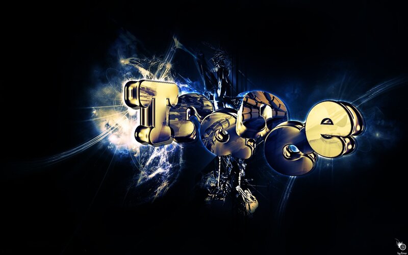Golden Text Logo — Black, Dramatic