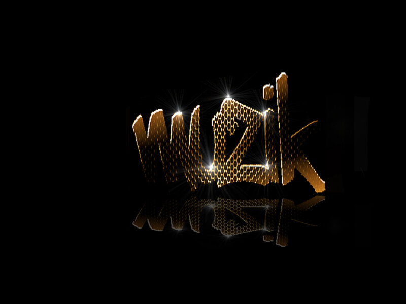 Golden Text Logo — Black