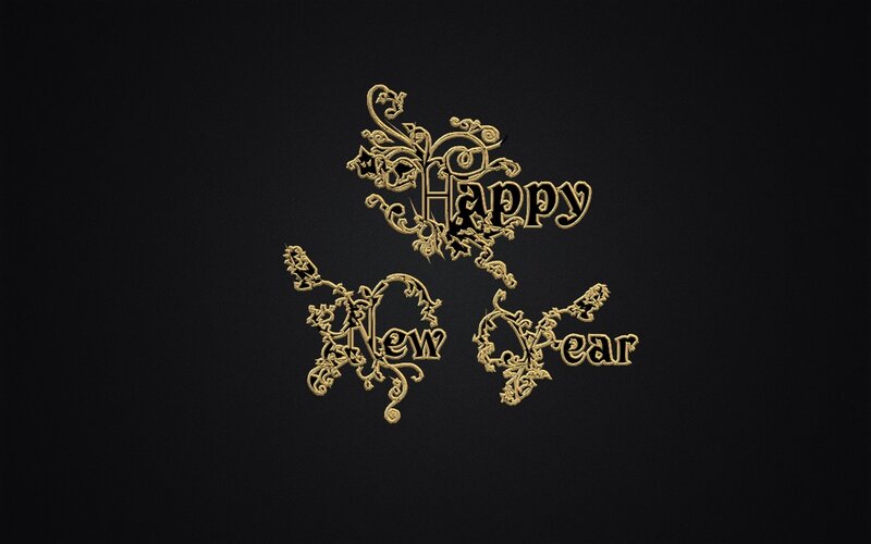 Golden Text on Black Background