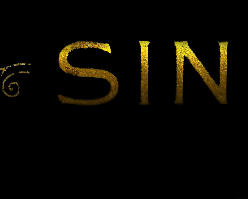 Golden Text on Black — Dramatic