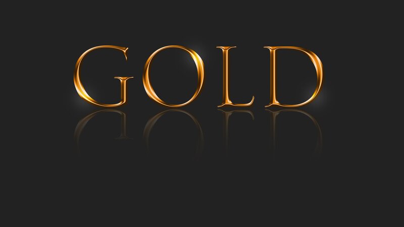 Golden Text on Black — Gold