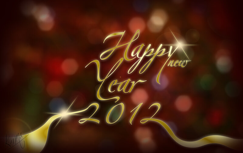 Golden Text on Bokeh Background