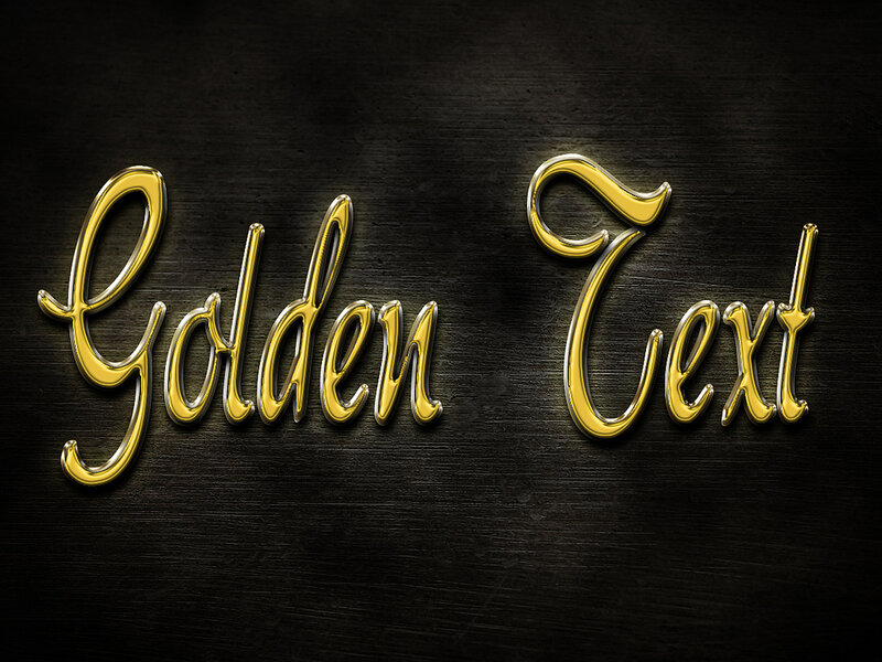 Golden Text on Dark Surface