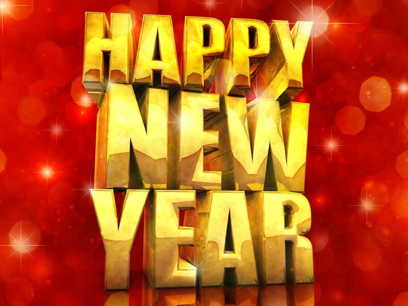 Golden Text on Red Background — Celebratory