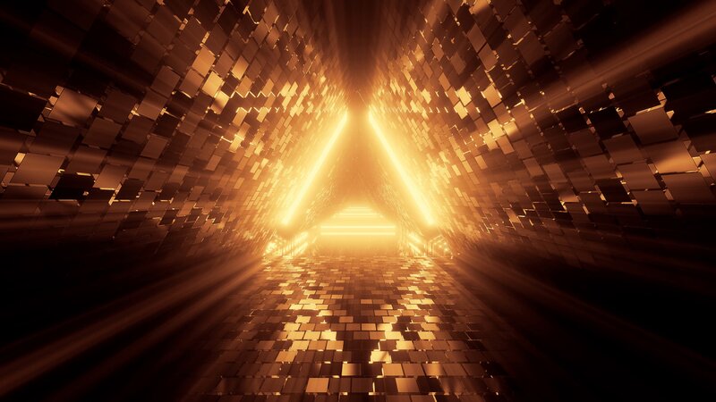 Golden Tiled Tunnel