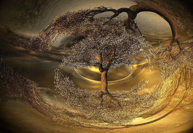 Golden Tree in Vortex