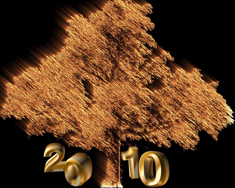 golden tree with year 2010