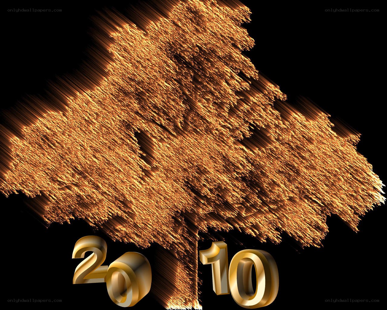 golden tree with year 2010
