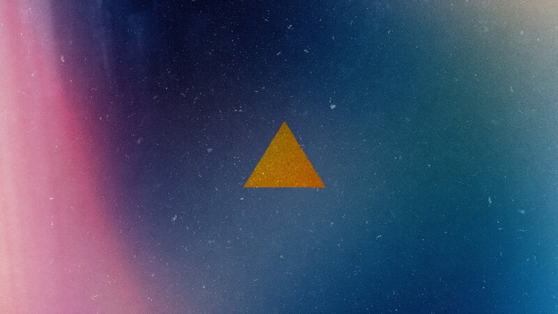 golden triangle on gradient background