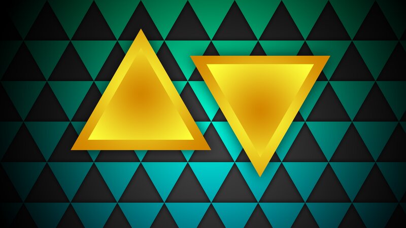 Golden Triangles on Patterned Background