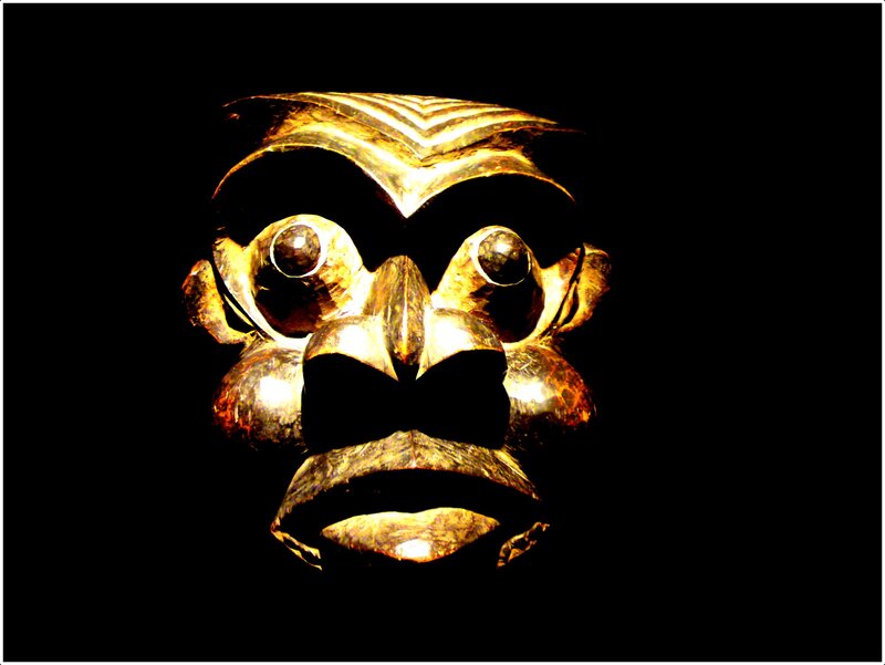 Golden Tribal Mask