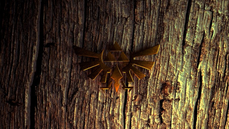 Golden Triforce Symbol — Brown