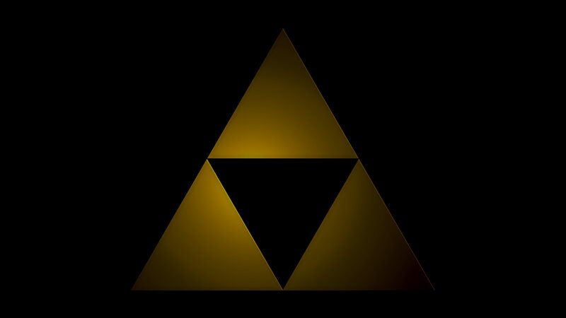 Golden Triforce Symbol — Gold, Dramatic