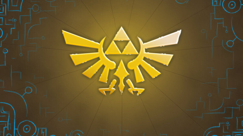 Golden Triforce Symbol — Gold, Mystical, Digital Art, Glow