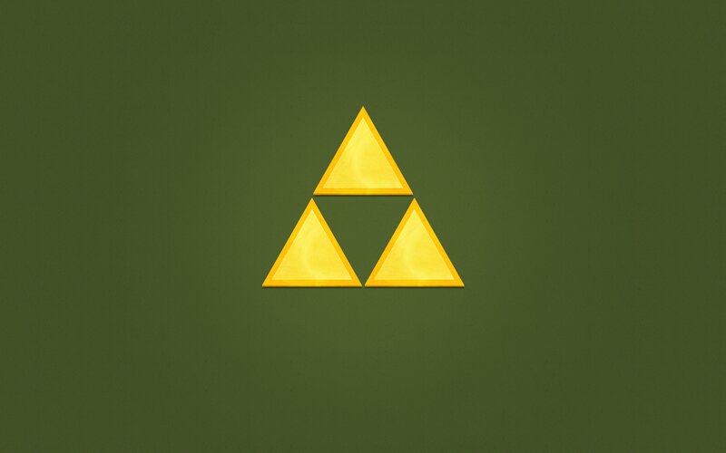 Golden Triforce Symbol — Yellow, Minimalist