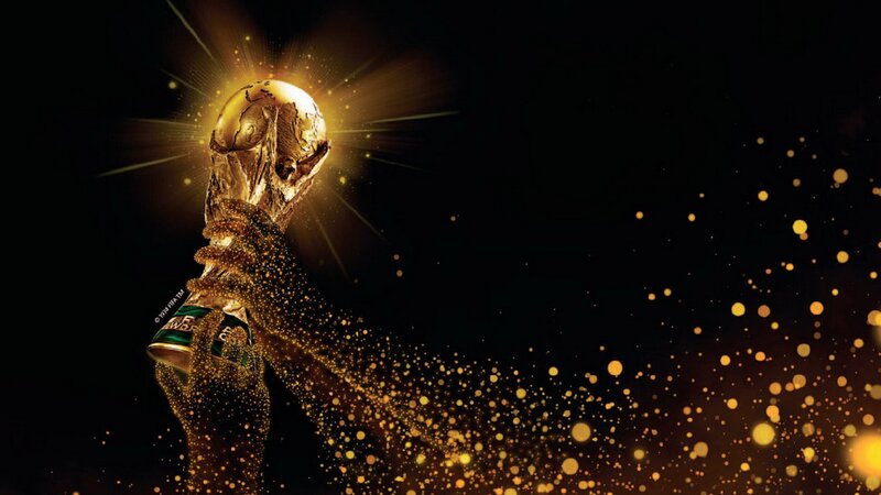 Golden Trophy Being Lifted — Black