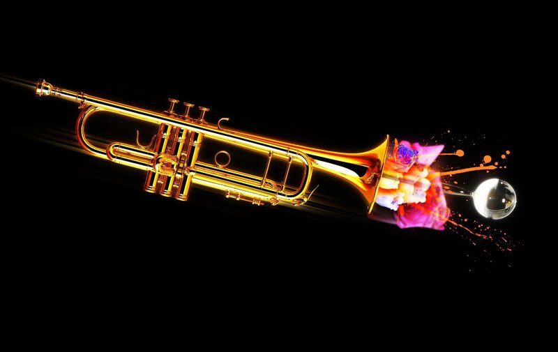 Golden Trumpet with Explosion
