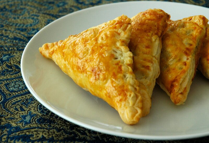 Golden Turnovers on Plate