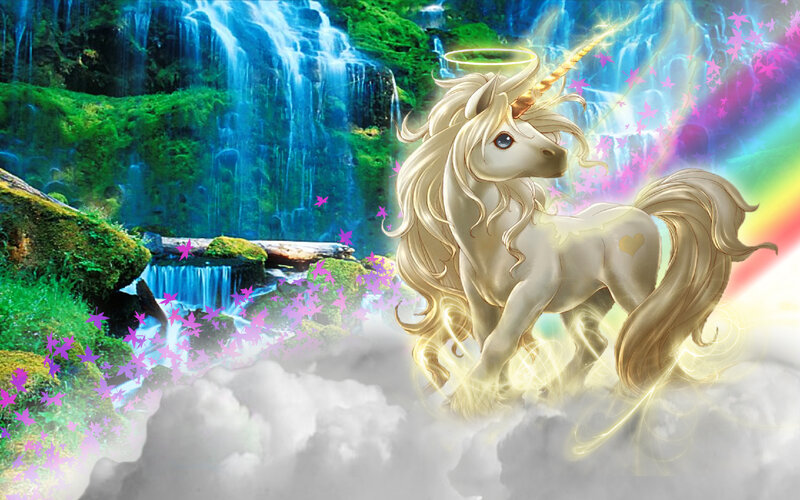 Golden Unicorn with Halo