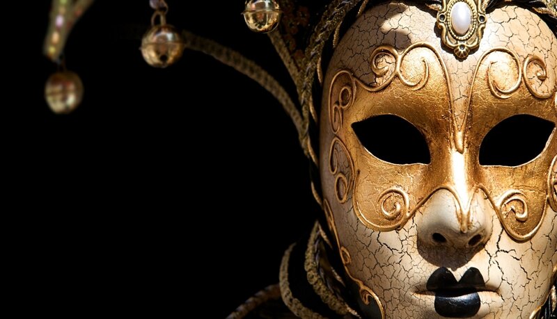 Golden Venetian Mask — Gold