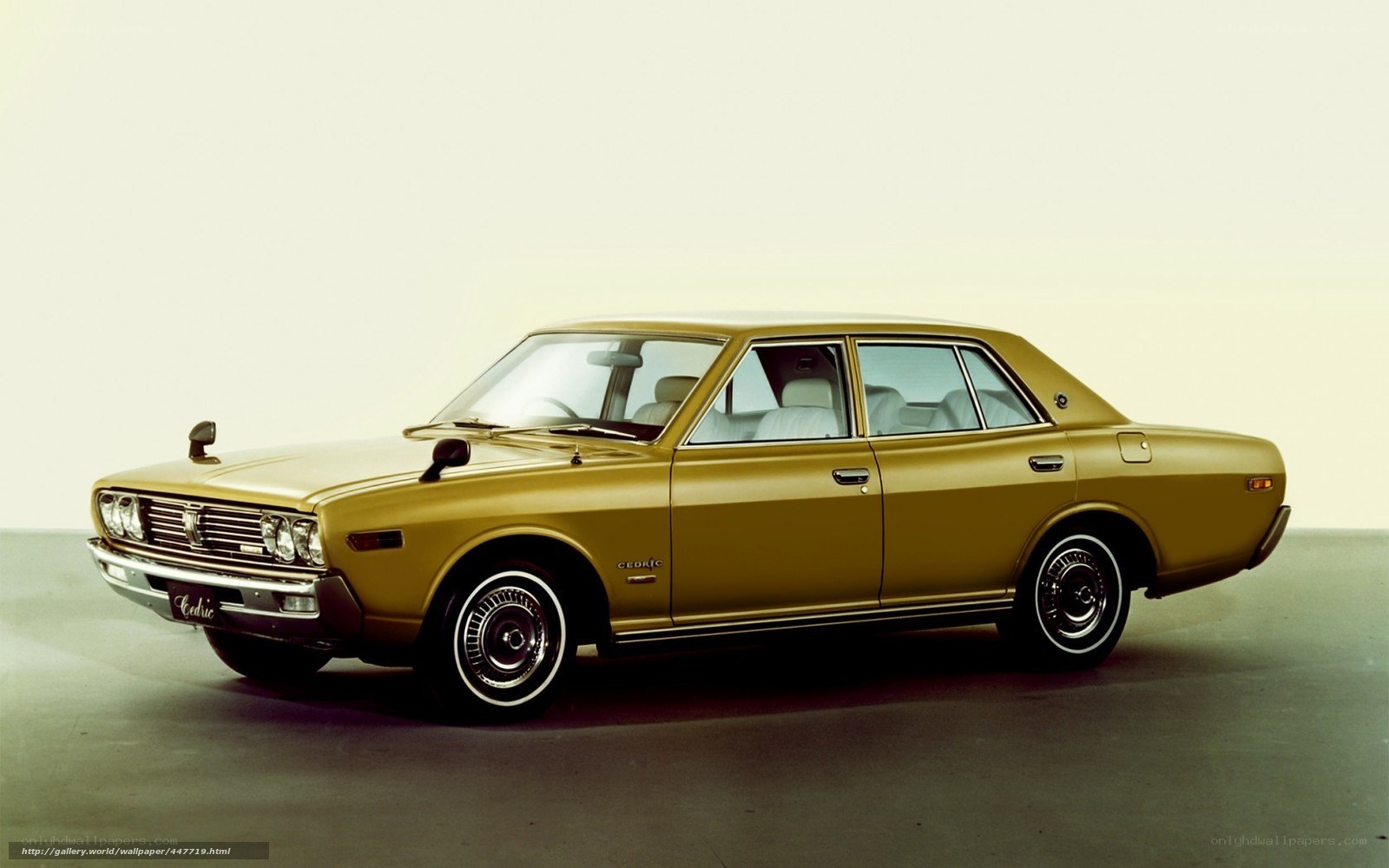 Golden vintage sedan car