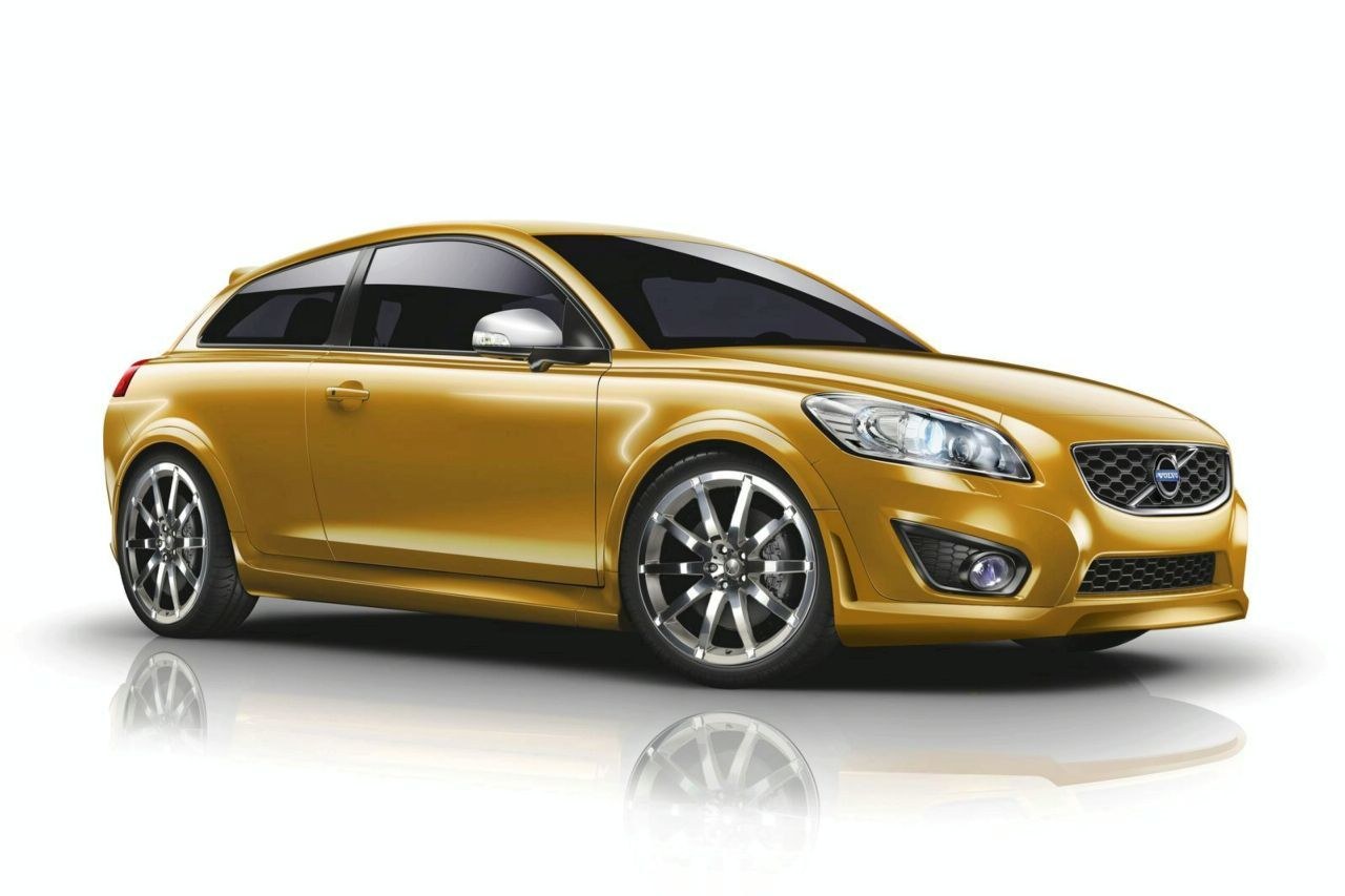 golden volvo c30 car
