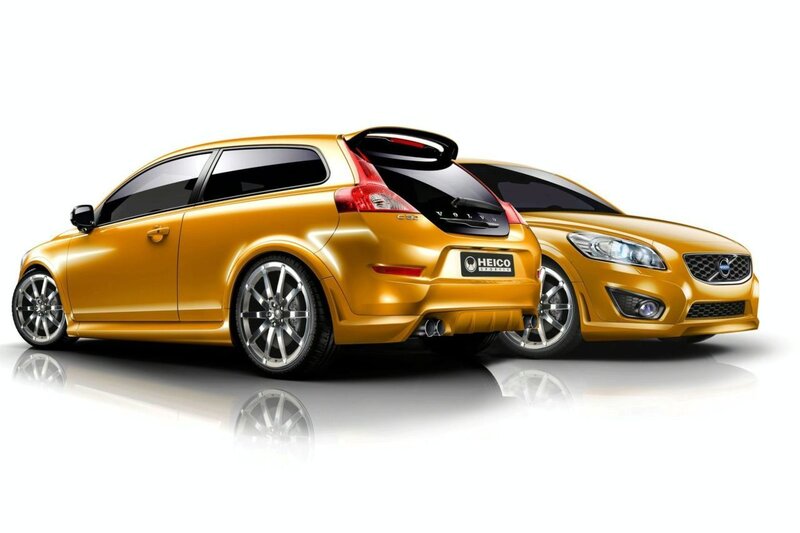 Golden Volvo C30 cars