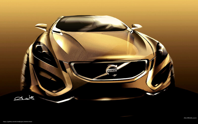 Golden Volvo Concept Car — Gold