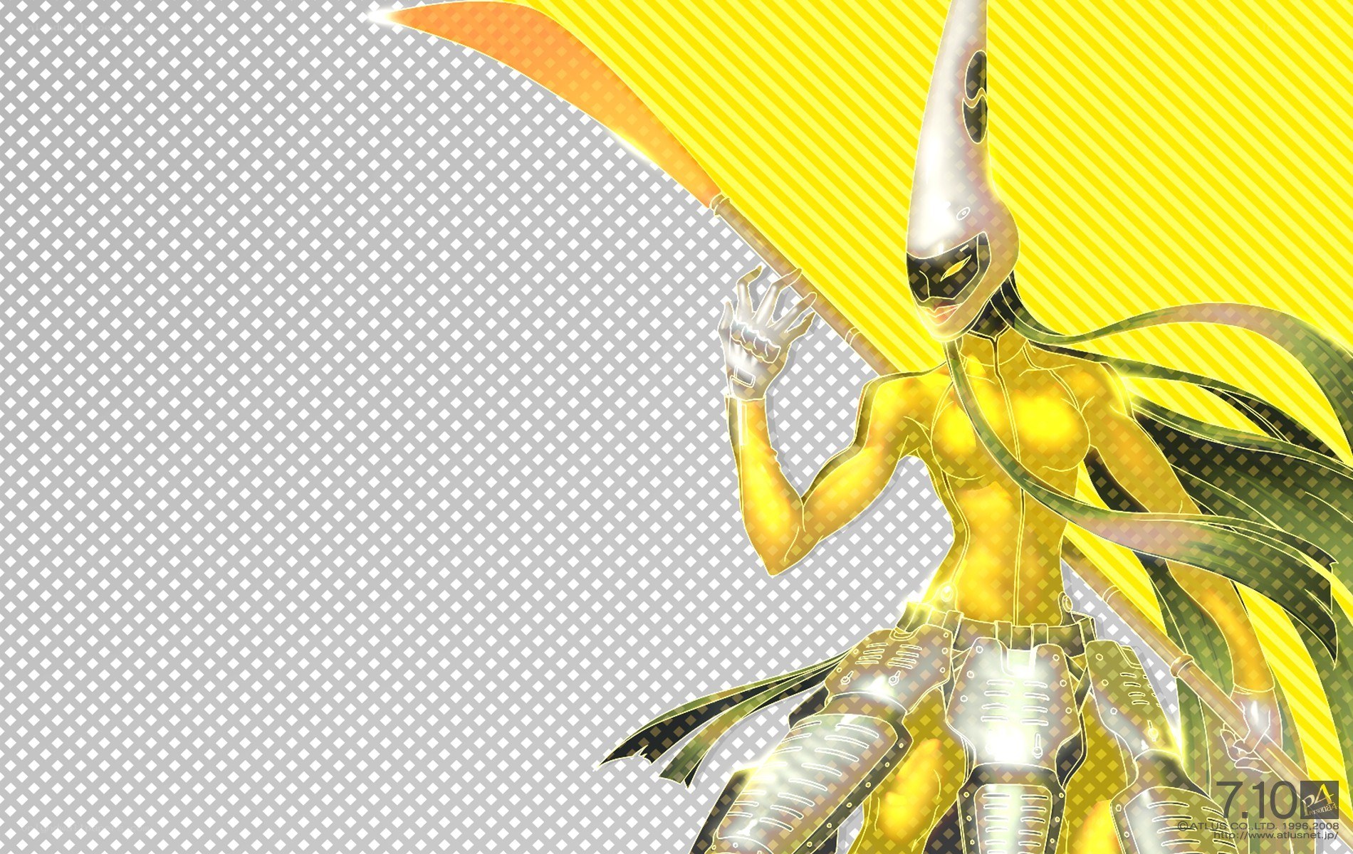 golden warrior with scythe