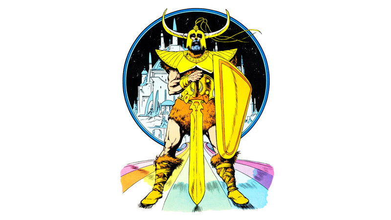golden warrior with sword