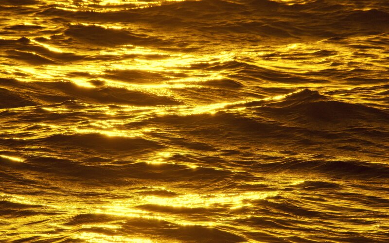 Golden Water Surface