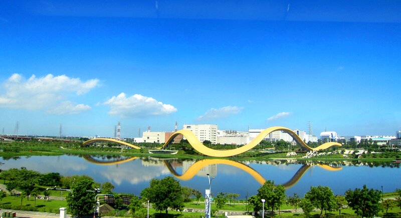 Golden Wave Sculpture