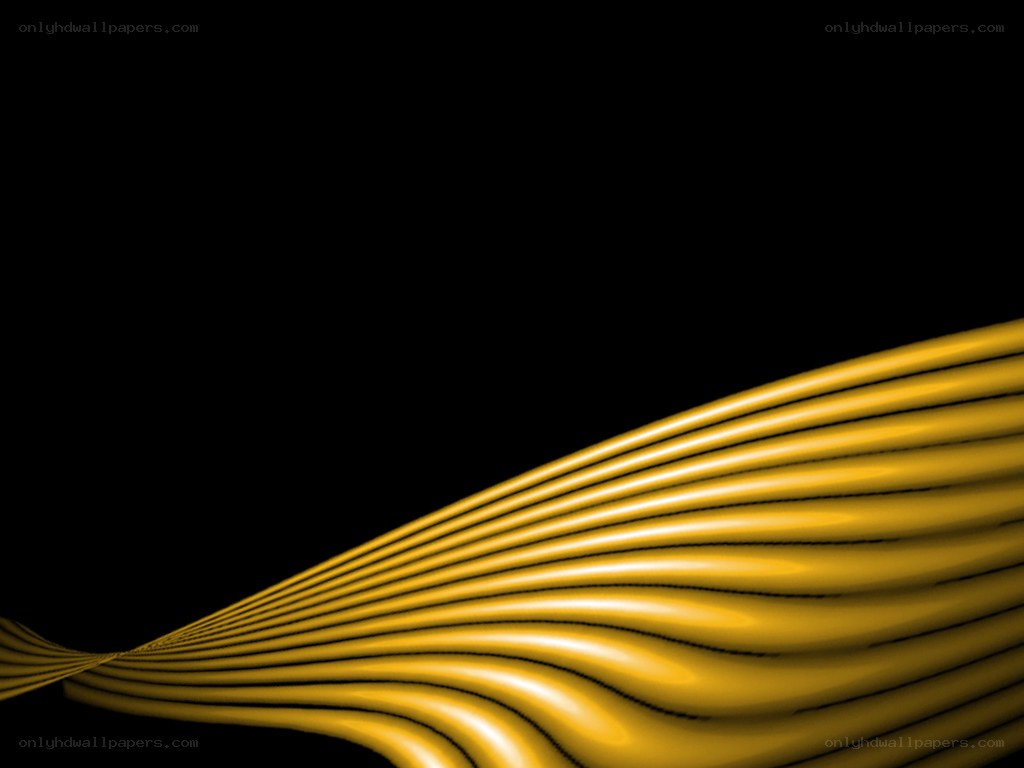 golden wavy lines on black