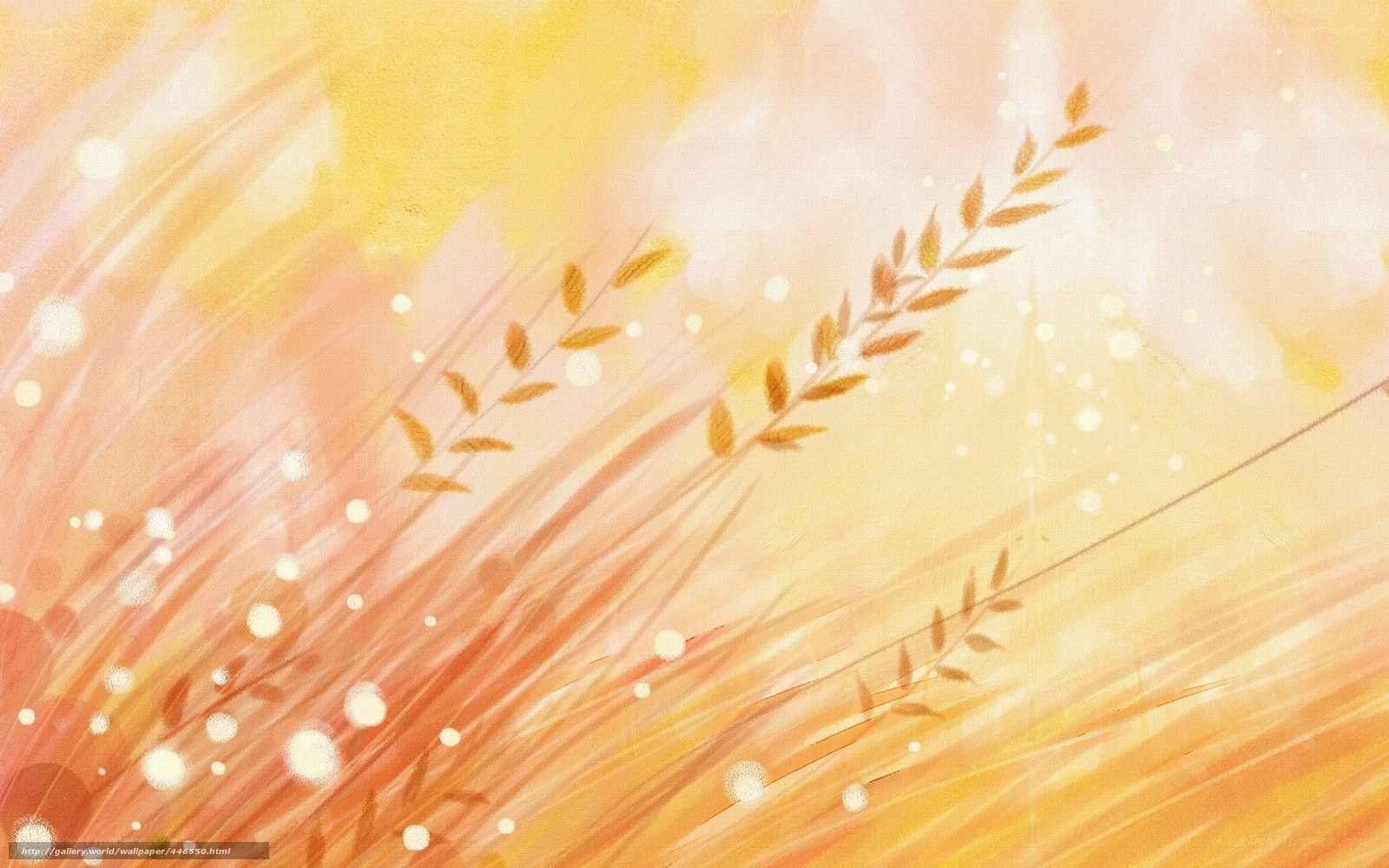 Golden wheat field art