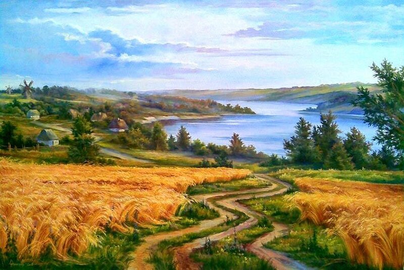 Golden Wheat Field — Yellow, Serene, Afternoon
