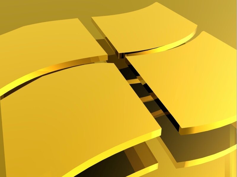 Golden Windows Logo — Yellow