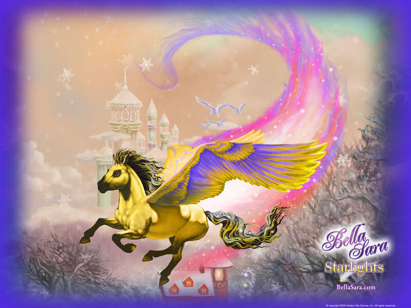 Golden Winged Horse — Purple