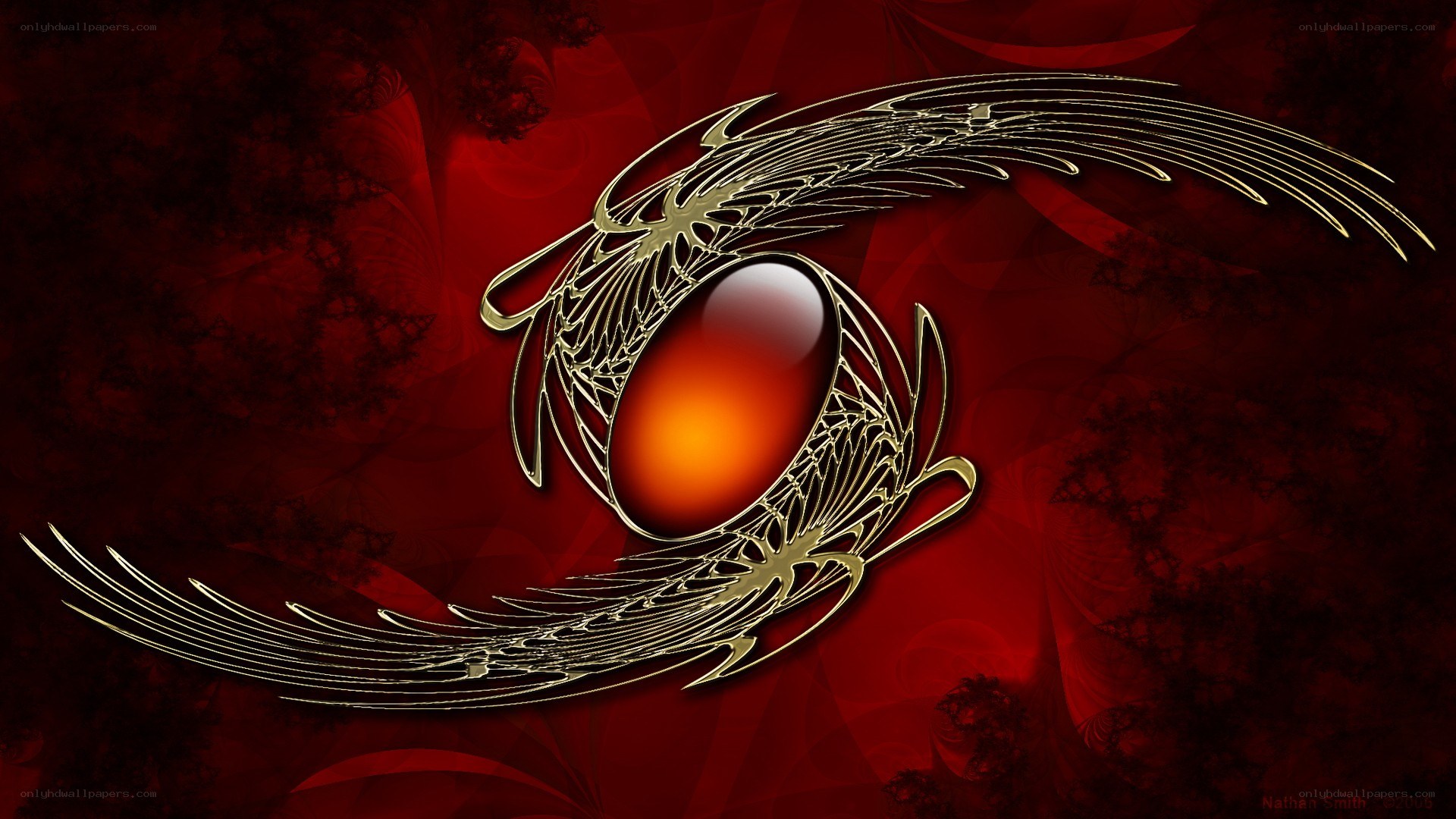 golden wings and red gem