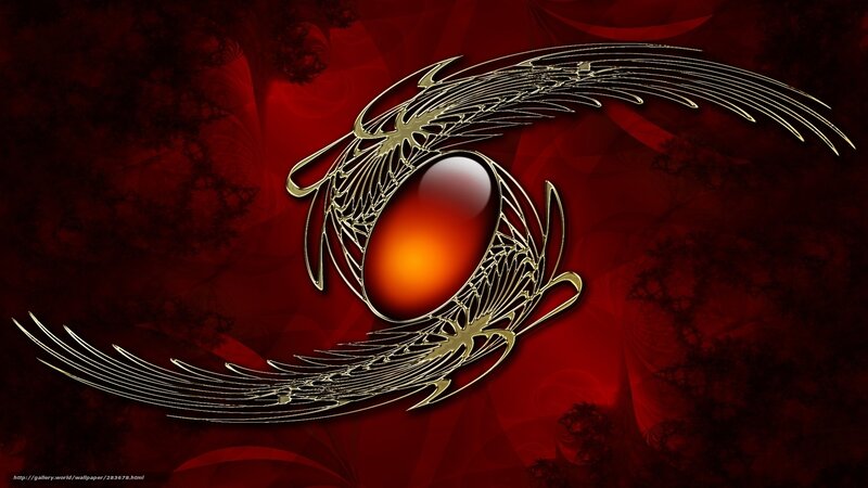 golden wings and red orb