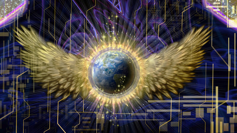 Golden Wings Around Earth