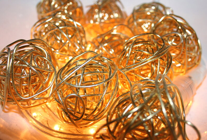 Golden Wire Balls