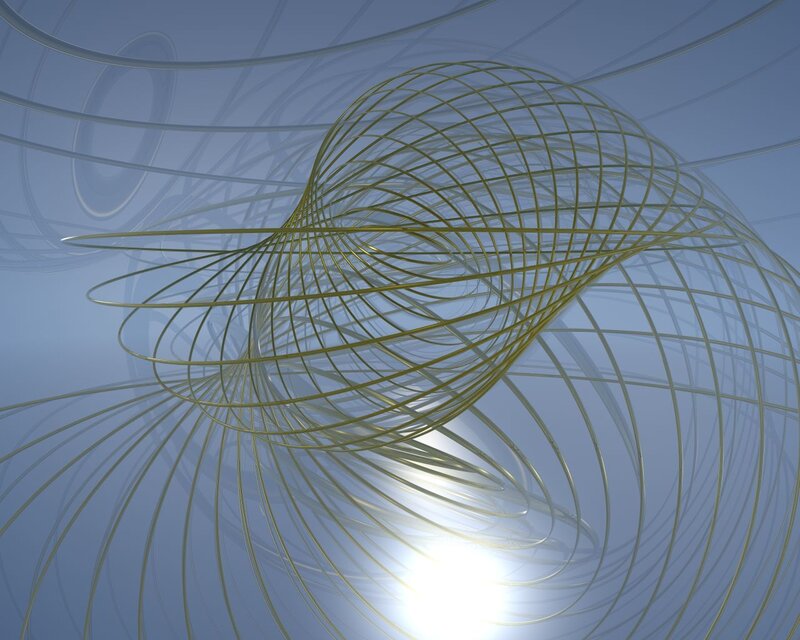 Golden Wire Sculpture — Gold
