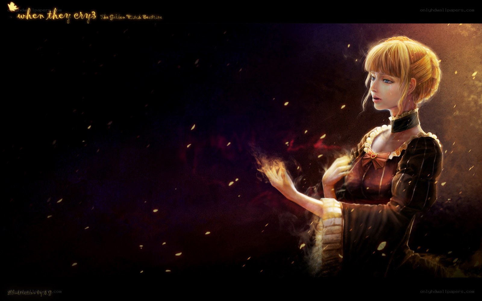 golden witch in distress