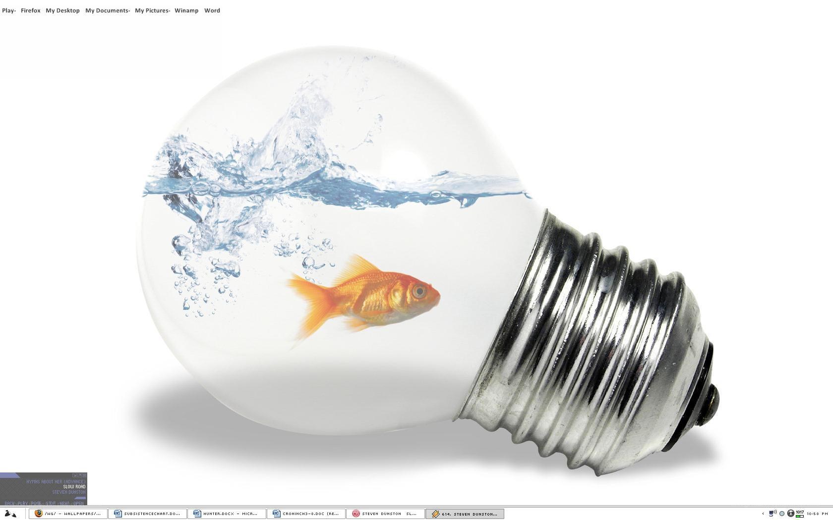 goldfish in light bulb