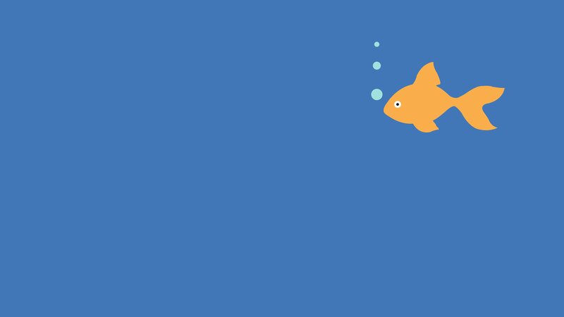 Goldfish Swimming — Blue, Calm