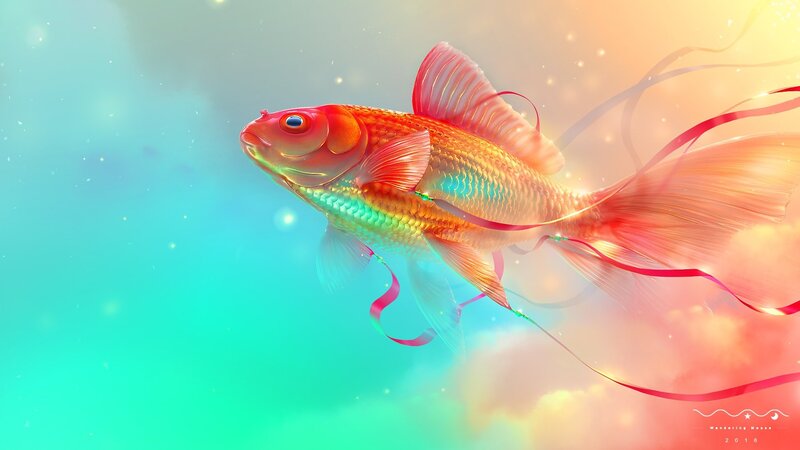 Goldfish with Ribbons