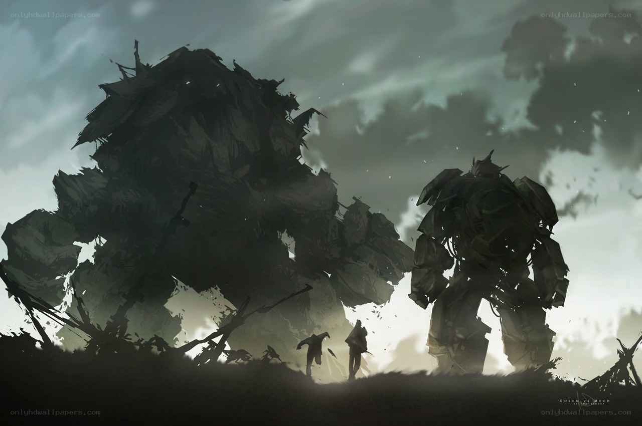 Golem vs Mech Battle