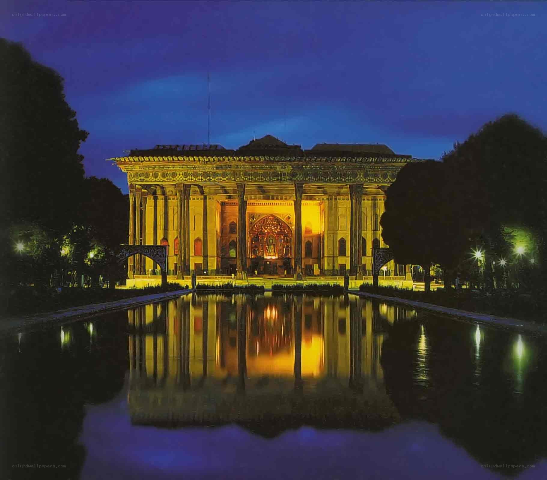 Golestan Palace at night