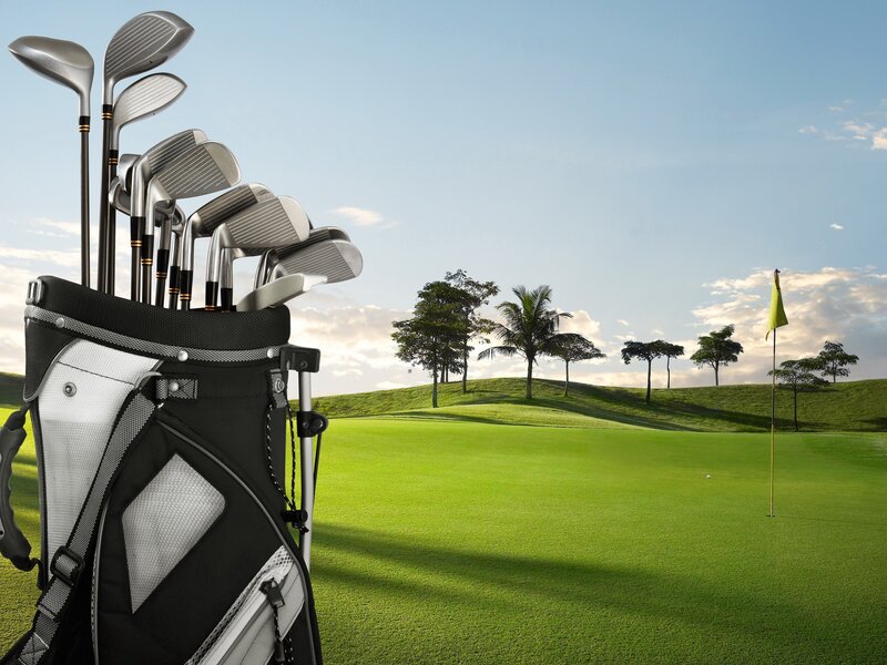 Golf Bag on Green — Serene