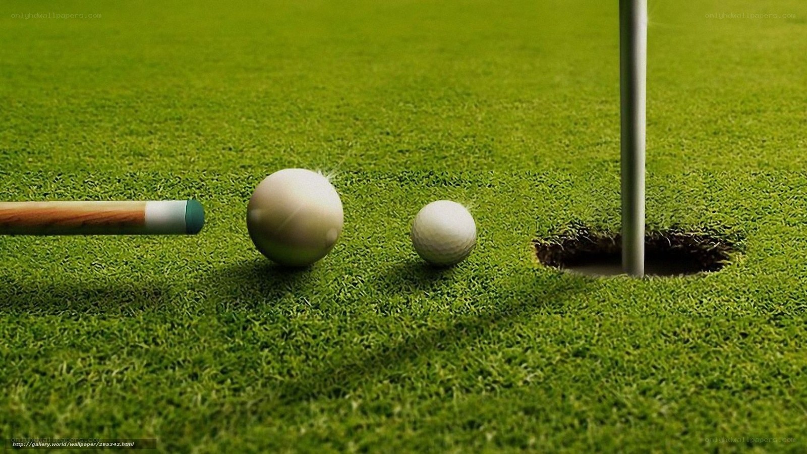 Golf ball near hole